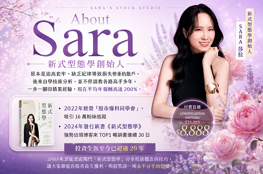 Sara莎拉-新手實戰班報名中！建立自己的交易策略
