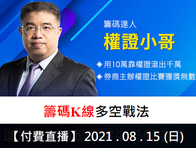 08.15｜【付費直播】權證小哥｜ 籌碼K線多空戰法