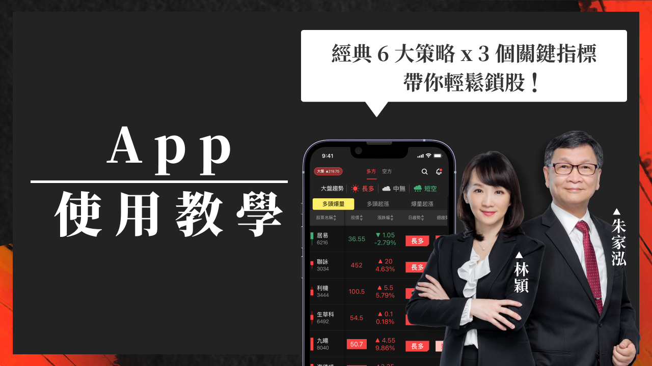 【朱家泓x林穎】技術面選股王APP🎯直播教學精華片段！