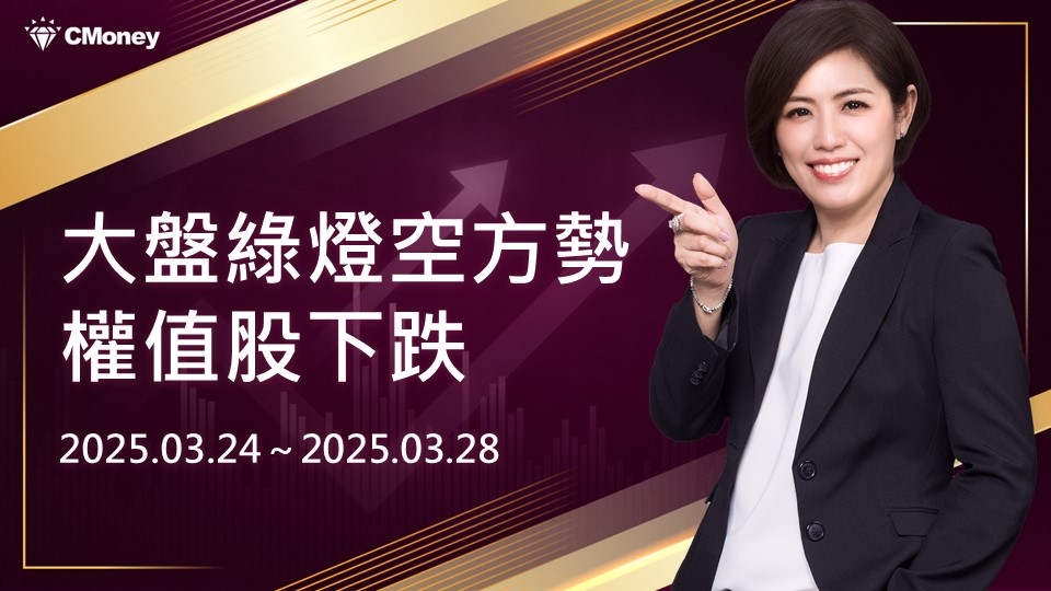 大盤綠燈空方勢 權值股下跌｜台股大盤週報 3/24 ~ 3/28 ♔林恩如-飆股女王