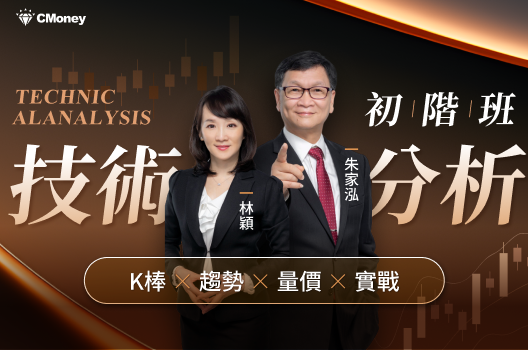 朱家泓 × 林穎 技術分析初階班｜K棒 × 趨勢 × 量價 × 實戰