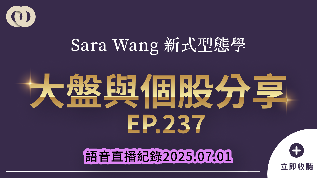 SARA EP.237｜07.01大盤與個股分享 x 語音直播