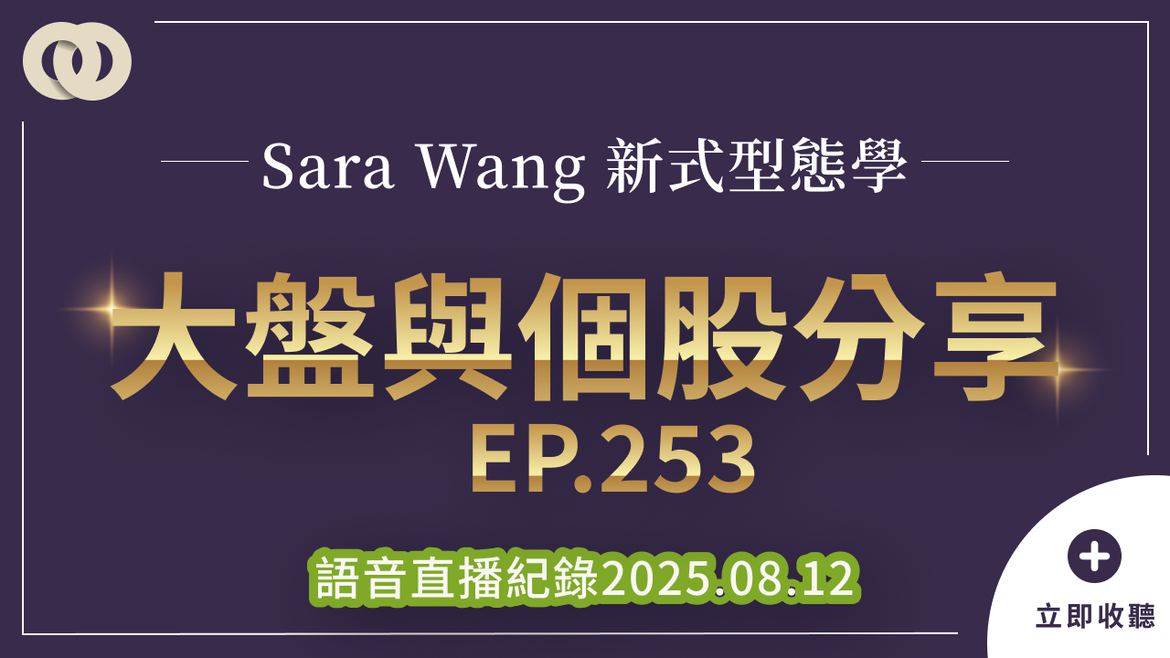 SARA EP.253｜08.12大盤與個股分享 x 語音直播