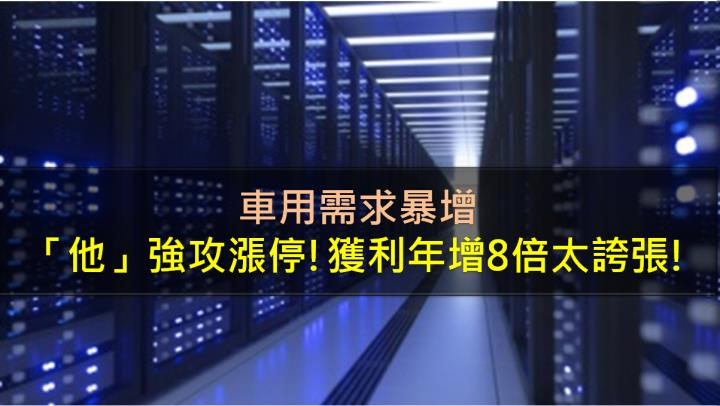 車用需求暴增，「他」強攻漲停! 獲利年增8倍太誇張!