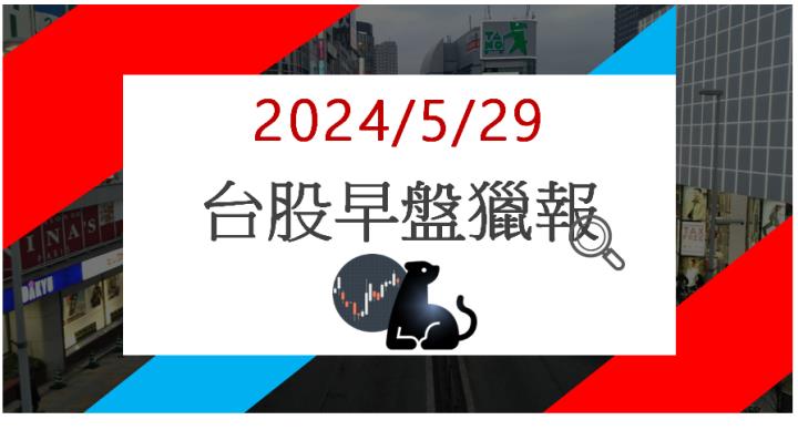 5/29 早盤獵報:機器人概念股續飆!穎漢4562亮燈漲停!
