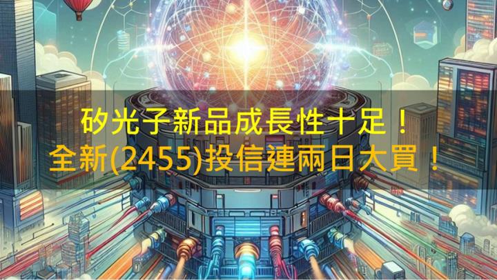 矽光子新品成長性十足！全新(2455)投信連兩日大買！