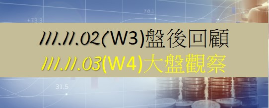 11/3台股開低走低，終場指數下跌113.57點，指數拉回整理，跌破月線，守住5、10日均線，收在12986.60點