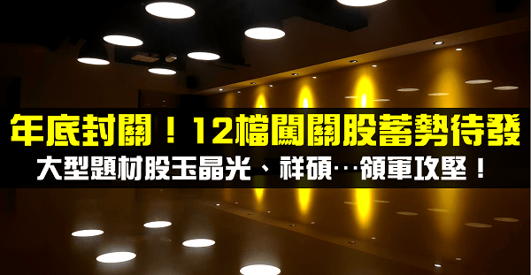 【籌碼K晨報】台股封關在即！大型題材股領軍中小型強勢攻堅，12 檔闖關股蓄勢待發！ 