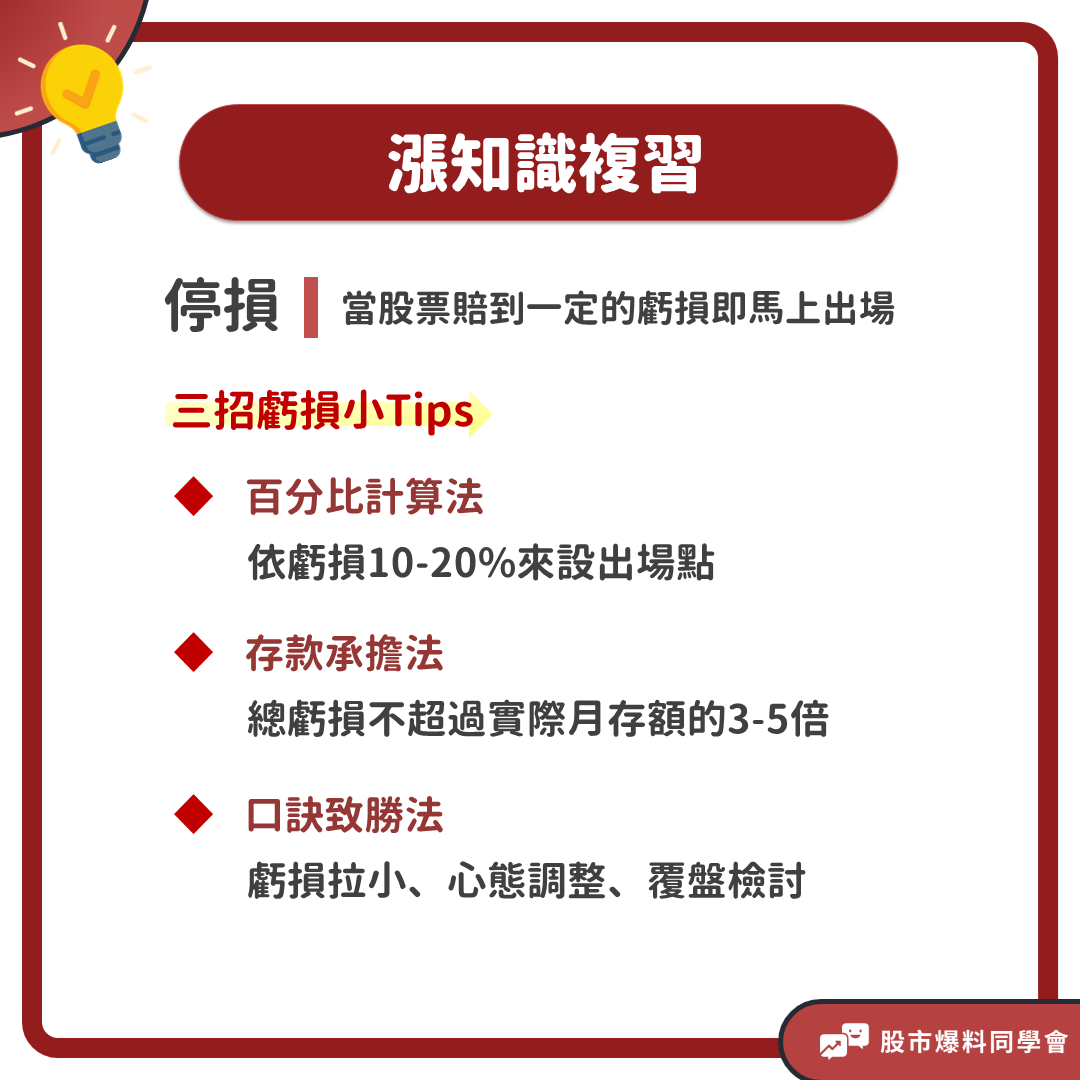 停損的觀念