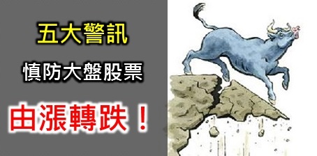 五大警訊 慎防大盤由漲轉跌