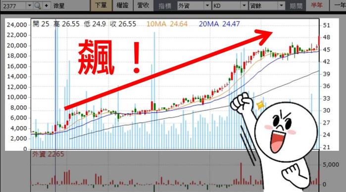 5個月漲82％！跟著4步驟走，我也能找到波動大的飆股！__以微星(2377)為例