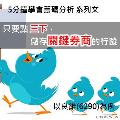 點三下,存下你心中的關鍵券商,更方便追蹤!