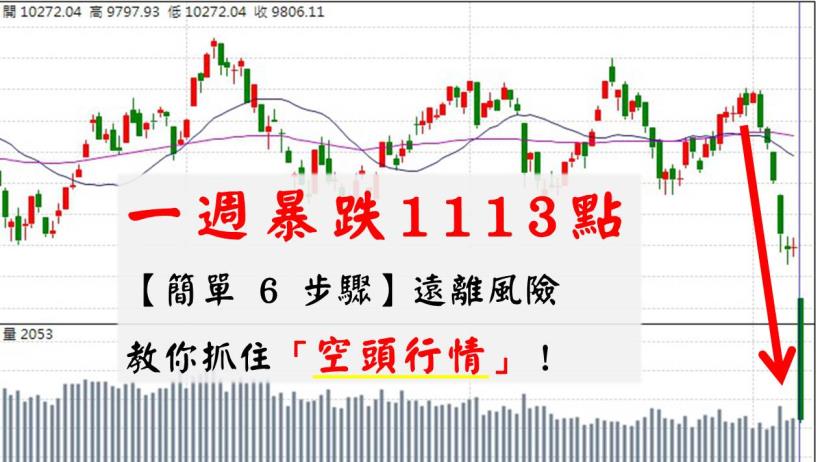 台股崩盤不要慌！新手避險 SOP：「簡單 6 步驟」，短短 2 天倒賺 32 萬！