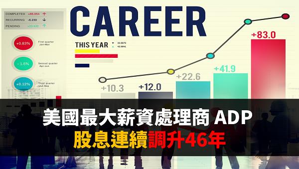 美國最大薪資處理商【ADP】，股息連續調升 46 年！