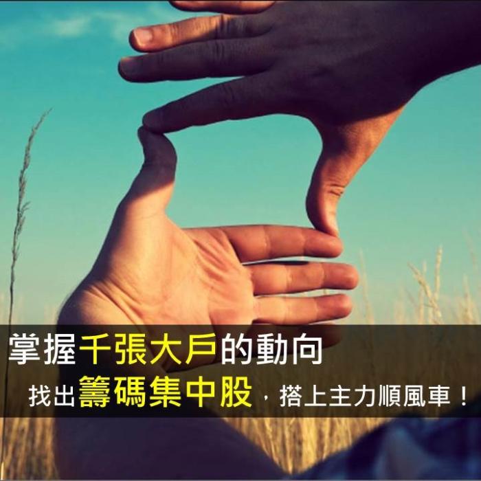 掌握千張大戶的動向，找出籌碼集中股，搭上主力順風車！