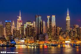 紐約曼哈頓夜景 繁華的紐約