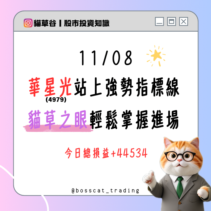 華星光站上強勢指標線 貓影狩獵輕鬆掌握進場