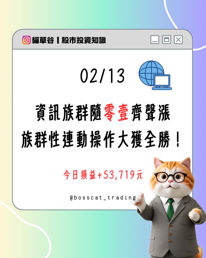 資訊族群隨零壹齊聲漲 族群性連動操作大獲全勝！
