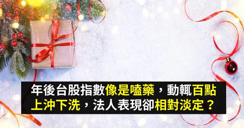 年後台股指數像是嗑藥，動輒百點上沖下洗，法人表現卻相對淡定？