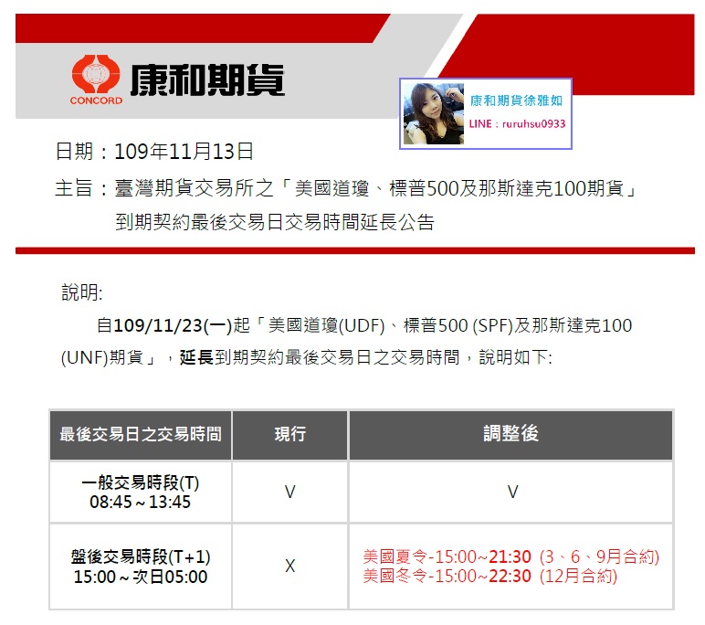 「美國道瓊、標普500及那斯達克100期貨」到期契約最後交易日延⾧交易時間@期貨選擇權海期手續費雅如