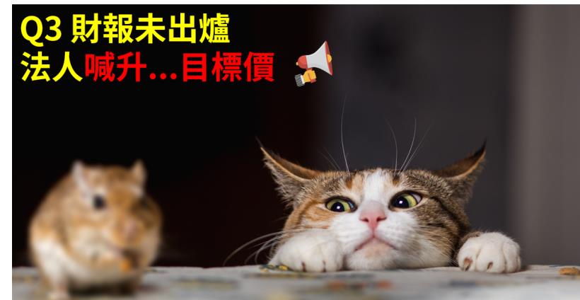 【籌碼K晨報】Q3 財報未出爐，法人喊升...目標價，猜業績先卡位？
