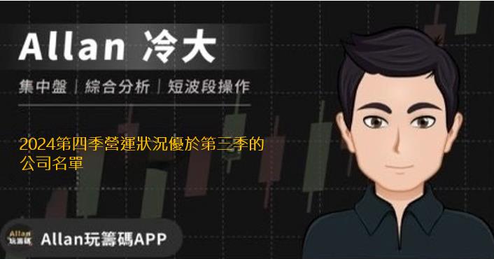 2024第四季營運狀況優於第三季的公司名單（用戶專屬）