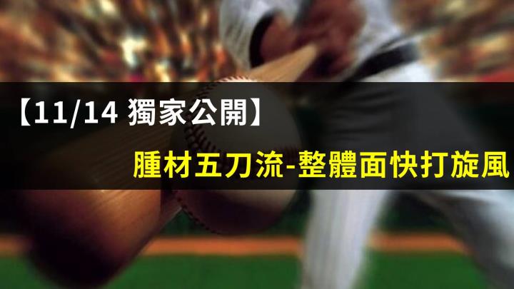 【11/14 獨家公開】腫材五刀流-整體面快打旋風
