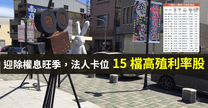 【籌碼K晨報】迎除權息旺季，法人進駐「15 檔 7 月除息股」...殖利率最高 6.71％！