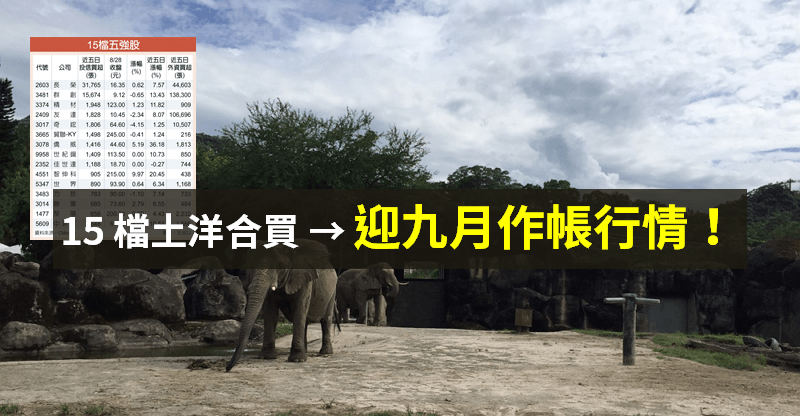 【籌碼K晨報】15 檔 九月旺季到！上週土洋積極買超，迎「投信季底作帳行情」...