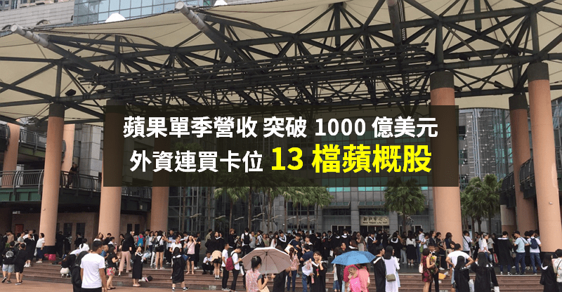 【籌碼K晨報】蘋果財報「超預期」！季營收首次突破 1000 億 → 13 檔蘋概股有戲...？