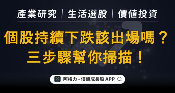 個股持續下跌該出場嗎？三步驟幫你掃描！