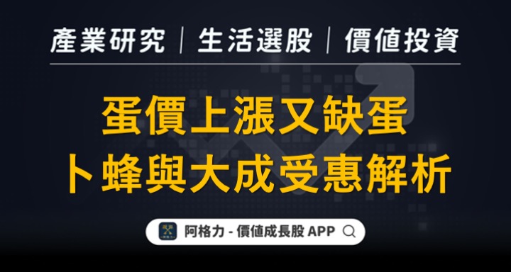 蛋價上漲又缺蛋，卜蜂與大成受惠解析！