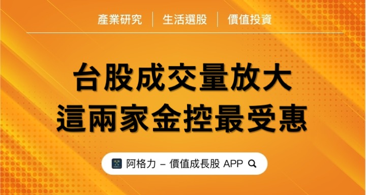 台股成交量放大，這兩家金控最受惠？