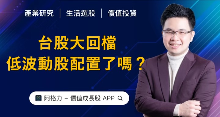 台股大回檔，低波動股配置了嗎？