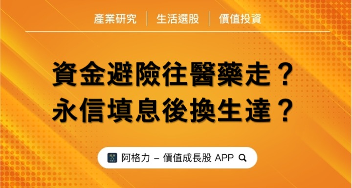 資金避險往醫藥走？永信填息後換生達？