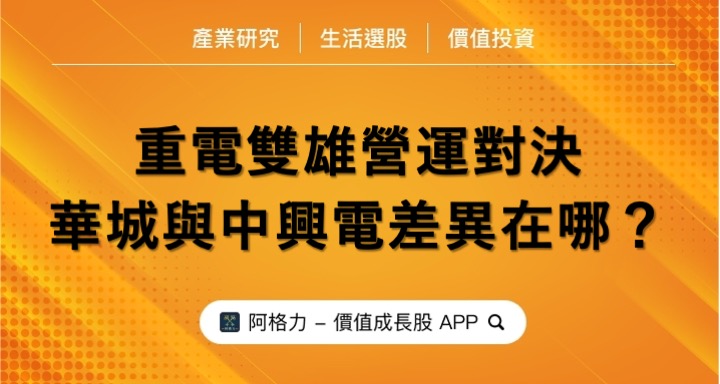 重電雙雄營運對決，華城與中興電差異在哪？-阿格力 | CMoney投資網誌