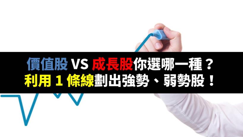 價值股 VS 成長股你選哪一種？利用 1 條線劃出強勢、弱勢股！