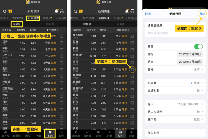 3/28~4/1除權息個股清單，「這1檔」高殖利率，快關注！