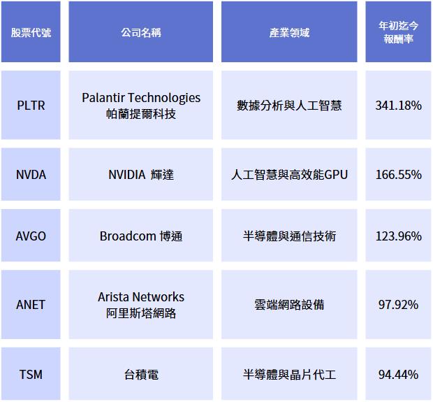 2024 年度飆股榜首狂漲 341％！輝達被狠甩在後 (TOP5 榜單公開)