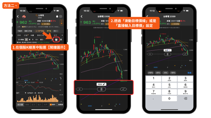 【功能再升級】投資人必備「到價監控」，同時設定「買賣關鍵點」，提升投資效益！