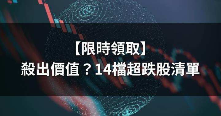 【限時領取】台股大跌殺出價值？14檔超跌股清單