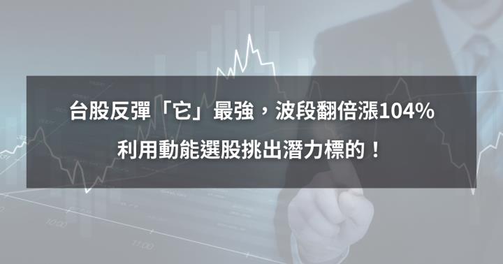 【個股分析】台股反彈「它」最強，波段翻倍大漲104％。利用動能選股挑出潛力標的！