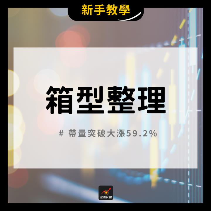 【完整教學】 帶量突破「箱型整理」，這檔強勢上漲59.2％！