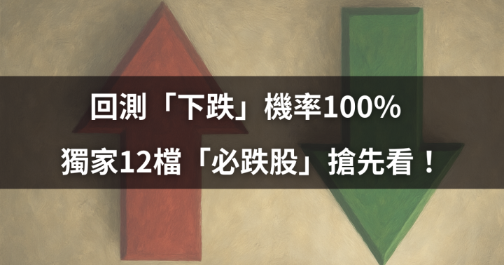 【活動特輯】回測「下跌」機率100％  獨家12檔「必跌股」搶先看！
