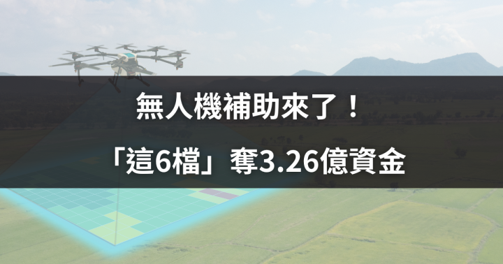 無人機補助來了!「這6檔」奪3.26億資金