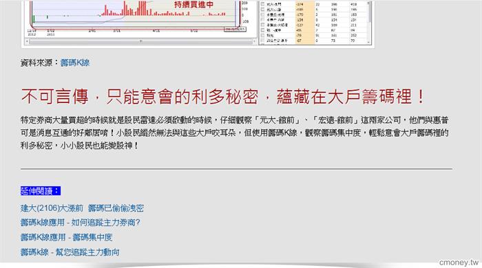 追蹤大戶籌碼，小小股民也能變股神！