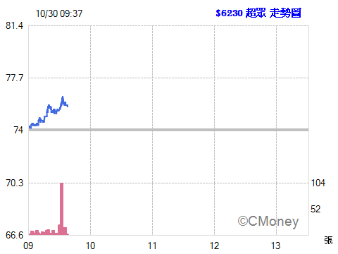 2015.10.30 09:37:36 以 75.70元  委託融資買進 6230超眾 1張