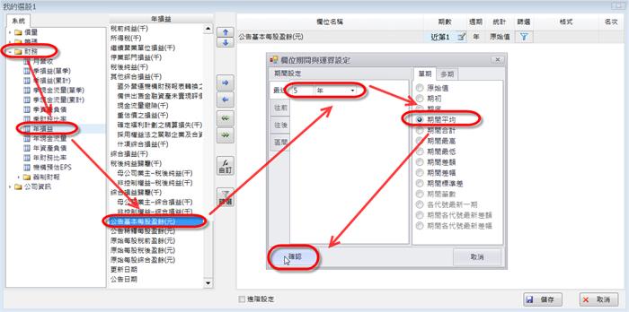 如何設定五年平均ROE以及EPS