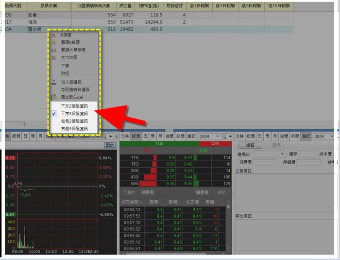 個股資訊 新增 四種版型