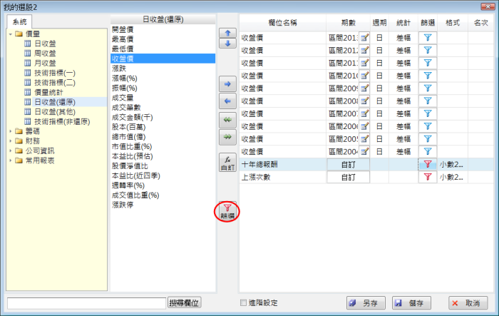 如何設定連續十年財報空窗期上漲幅度及上漲次數最多的股票